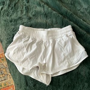 Lululemon Hotty Hot shorts 2.5inch in white. Like new :)